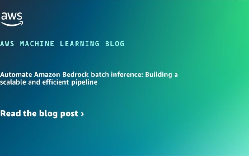 Automate Amazon Bedrock batch inference: Building a scalable and efficient pipeline | Amazon Web Services