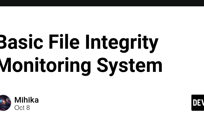 Basic File Integrity Monitoring System