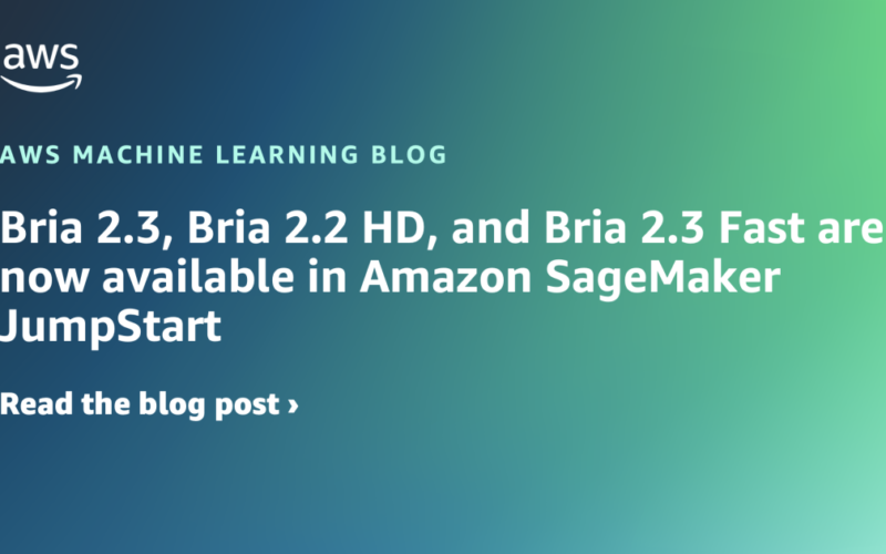 Bria 2.3, Bria 2.2 HD, and Bria 2.3 Fast are now available in Amazon SageMaker JumpStart | Amazon Web Services