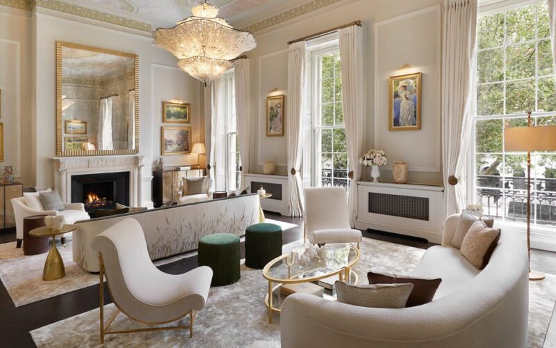 British billionaire slashes the price of his London mansion by $13 million, saying the rich are fleeing the UK. See inside the storied property.