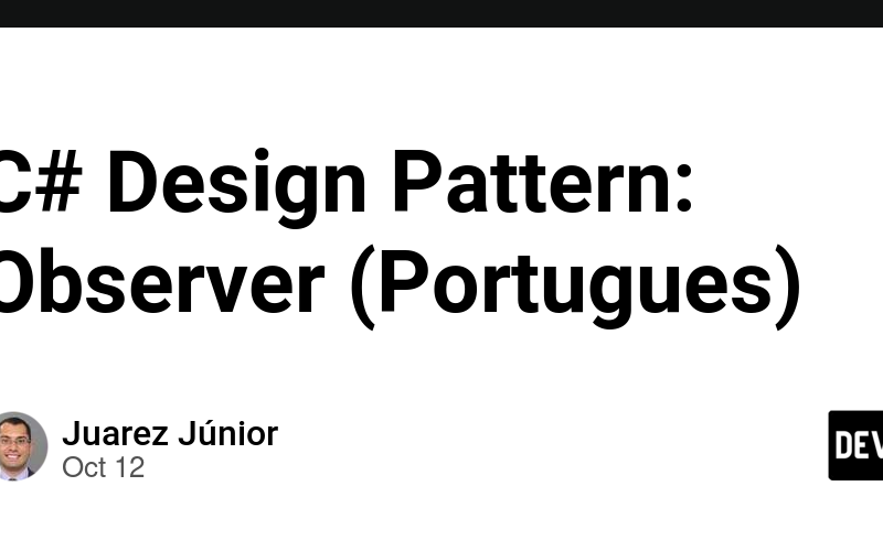 C# Design Pattern: Observer (Portugues)