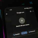 Google Lens screen for camera search.
