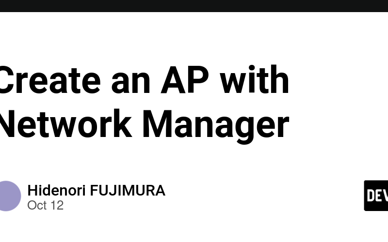 Create an AP with Network Manager