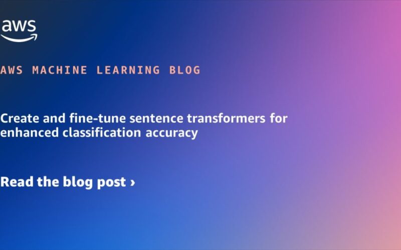 Create and fine-tune sentence transformers for enhanced classification accuracy | Amazon Web Services