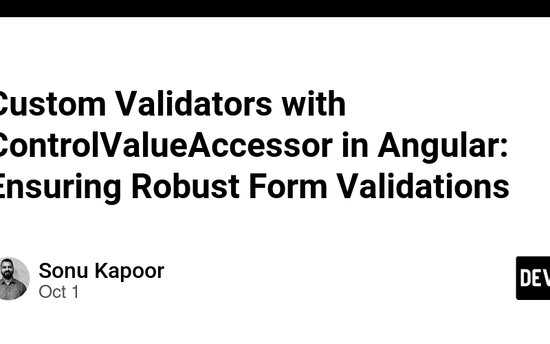 Custom Validators with ControlValueAccessor in Angular: Ensuring Robust Form Validations