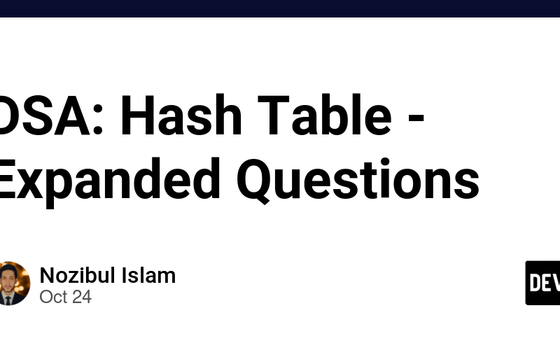 DSA: Hash Table – Expanded Questions