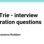 DSA: Trie - interview preparation questions