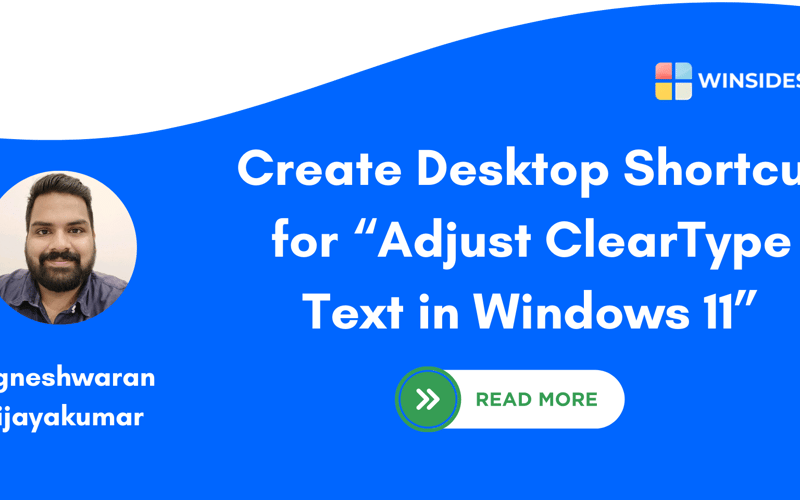 Desktop Shortcut for Adjust ClearType Text in Windows 11