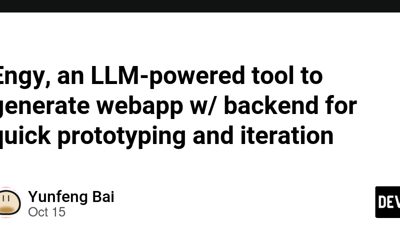 Engy, an LLM-powered tool to generate webapp w/ backend for quick prototyping and iteration