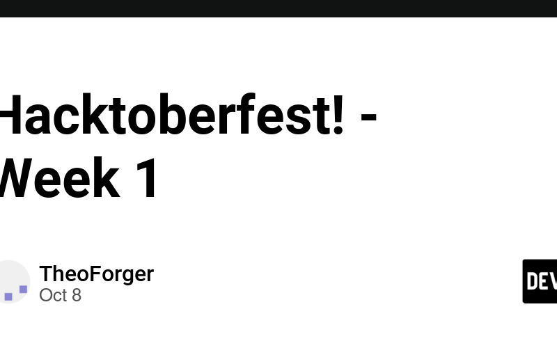 Hacktoberfest! – Week 1