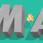 Illustration of M&A block letters.