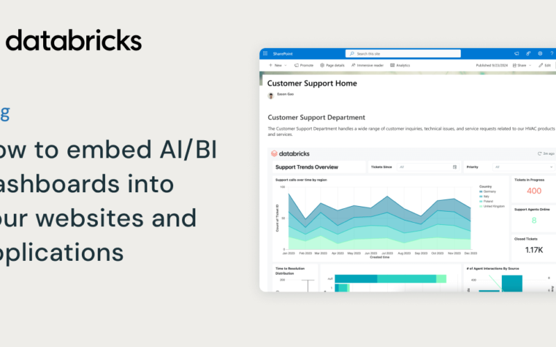 How to embed AI/BI Dashboards into your websites and applications