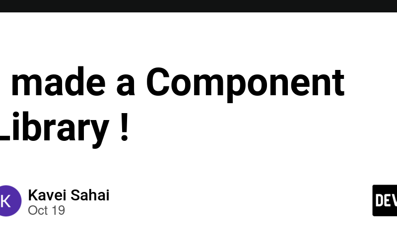 I made a Component Library !