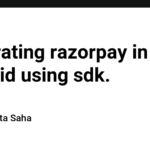 Integrating razorpay in android using sdk.