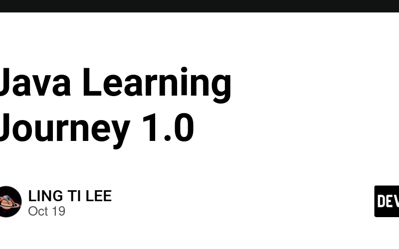 Java Learning Journey 1.0