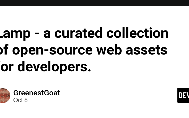 Lamp – a curated collection of open-source web assets for developers.