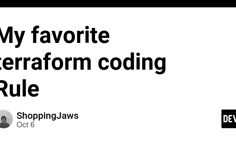 My favorite terraform coding Rule