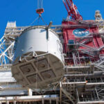 NASA spent October hoisting a 103-ton simulator section onto a test stand to prep for the next Moon mission