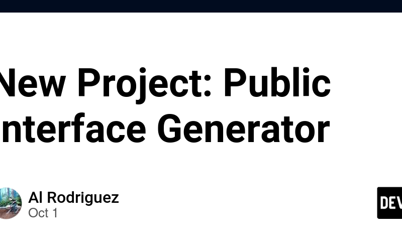 New Project: Public Interface Generator