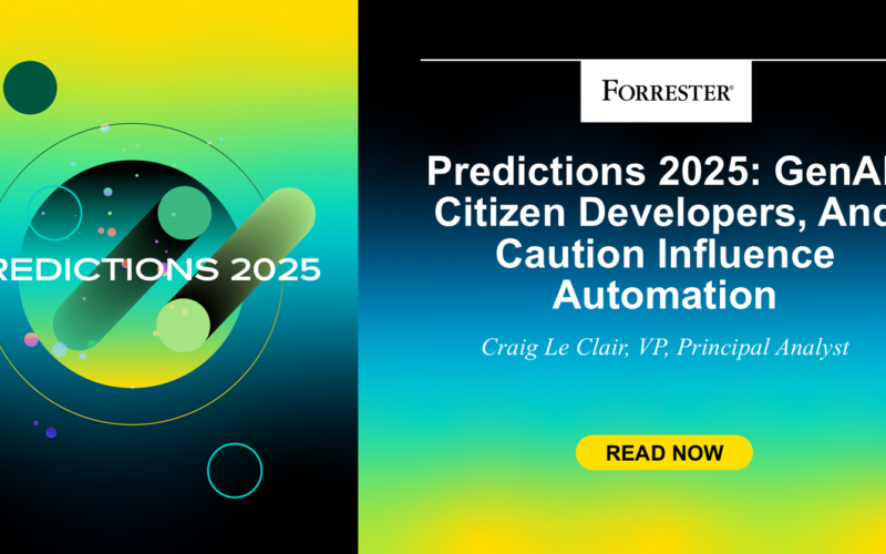 Predictions 2025: GenAI, Citizen Developers, And Caution Influence Automation