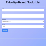 Priority Based TODO-List