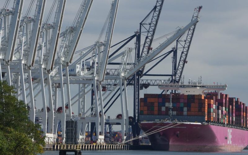 There's already a queue of cargo ships backing up at US ports