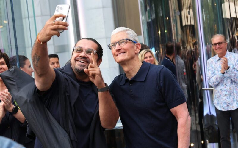 Tim Cook is having a great week as Apple stock hovers within reach of record high