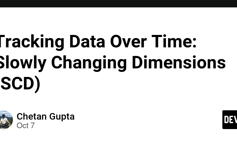 Tracking Data Over Time: Slowly Changing Dimensions (SCD)