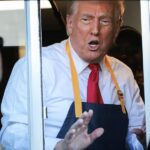 Trump cooks fries at McDonald's as he attempts to cast doubt on Harris' earlier employment at the chain