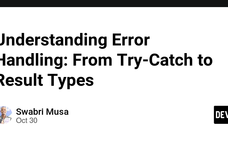 Understanding Error Handling: From Try-Catch to Result Types