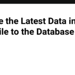 Update the Latest Data in a CSV File to the Database #eg66