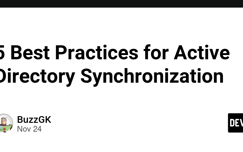 5 Best Practices for Active Directory Synchronization