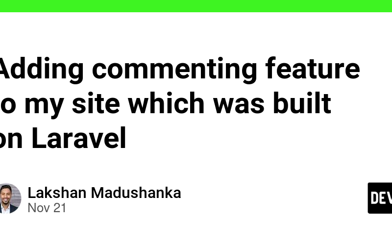 Adding commenting feature to my site which was built on Laravel