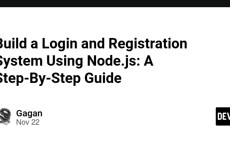 Build a Login and Registration System Using Node.js: A Step-By-Step Guide