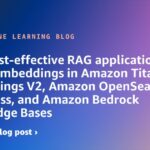 Build cost-effective RAG applications with Binary Embeddings in Amazon Titan Text Embeddings V2, Amazon OpenSearch Serverless, and Amazon Bedrock Knowledge Bases | Amazon Web Services