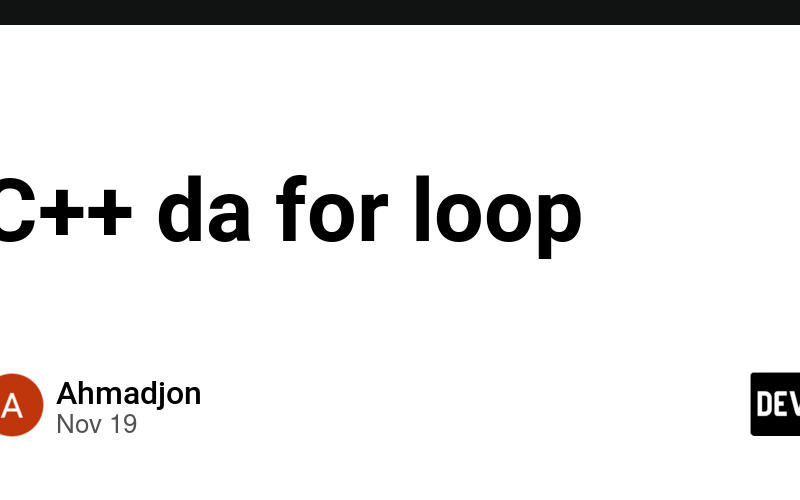 C++ da for loop