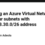 Creating an Azure Virtual Network with four subnets with 192.148.30.0/26 address