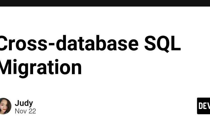 Cross-database SQL Migration