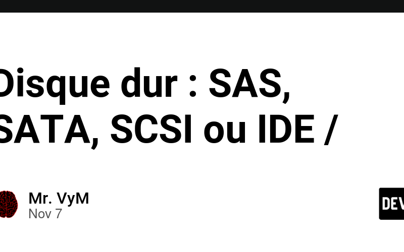 Disque dur : SAS, SATA, SCSI ou IDE /