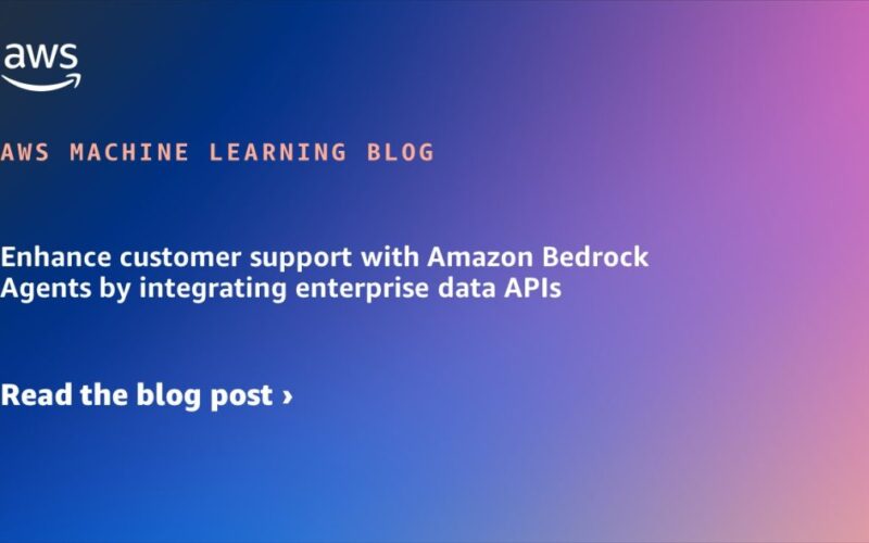 Enhance customer support with Amazon Bedrock Agents by integrating enterprise data APIs | Amazon Web Services