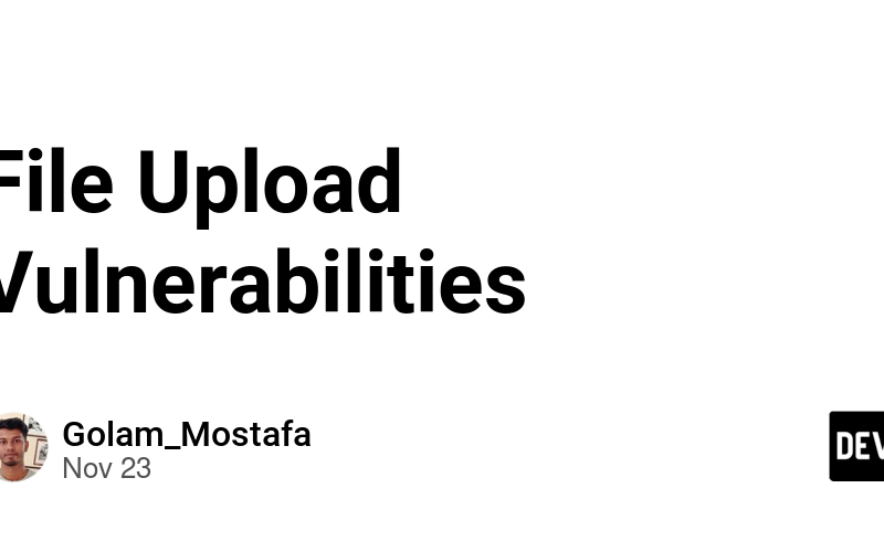 File Upload Vulnerabilities