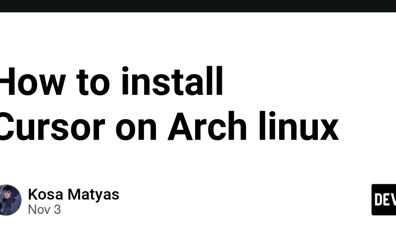 How to install Cursor on Arch linux