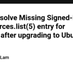 How to solve Missing Signed-By in the sources.list(5) entry for Ubuntu after upgrading to Ubuntu 24.04