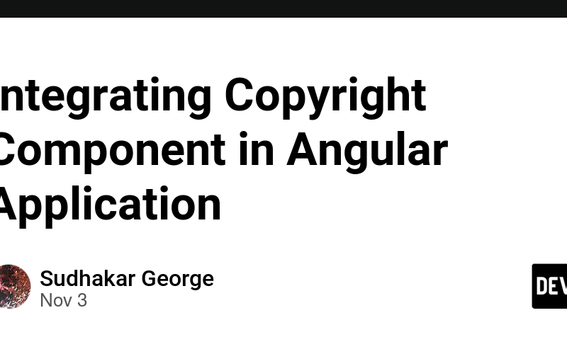 Integrating Copyright Component in Angular Application