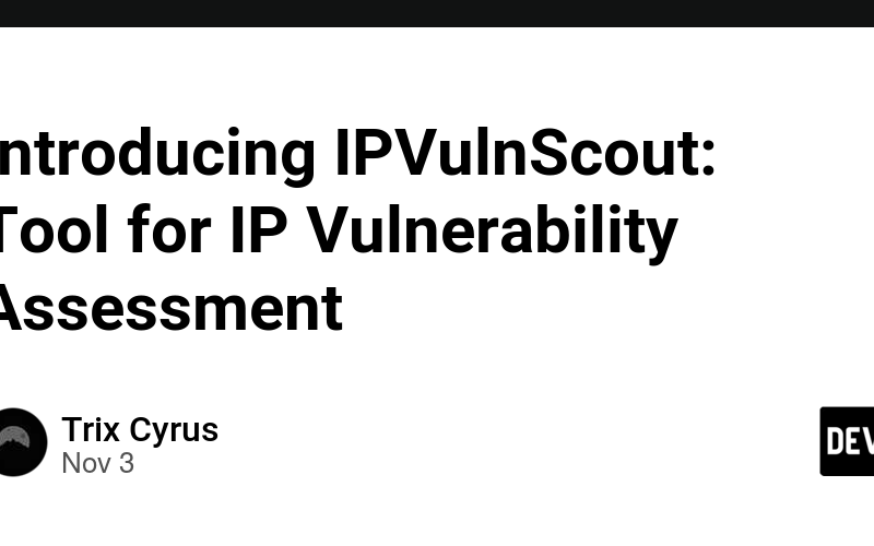 Introducing IPVulnScout: Tool for IP Vulnerability Assessment