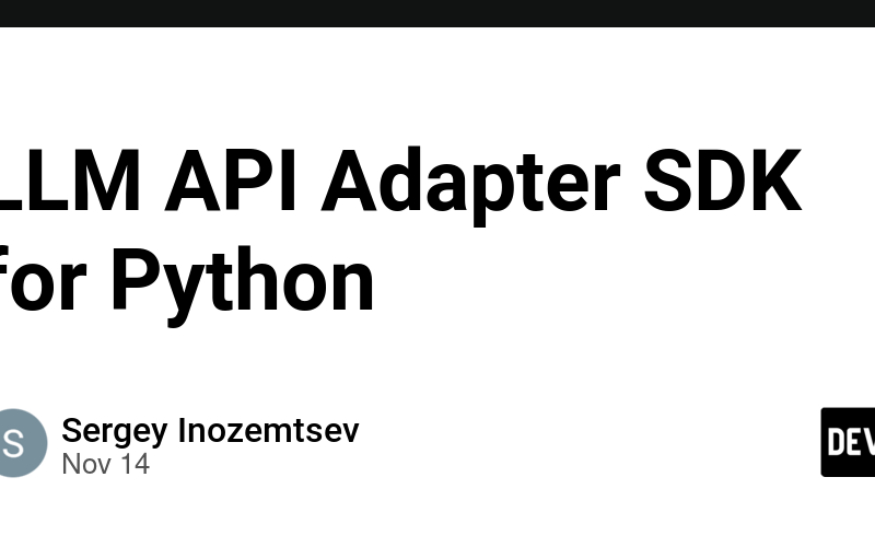 LLM API Adapter SDK for Python