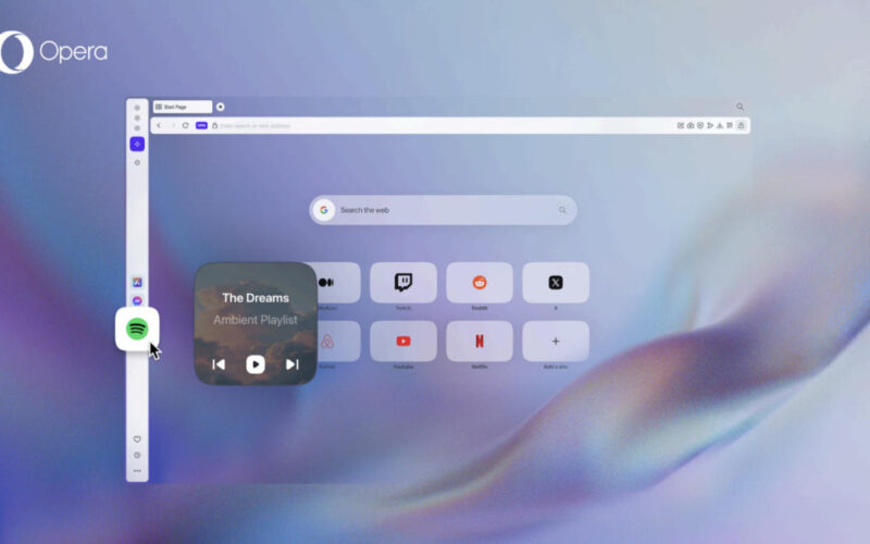 Spotify is now the default music player in the Opera One browser
