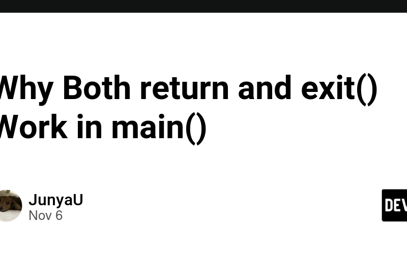 Why Both return and exit() Work in main()