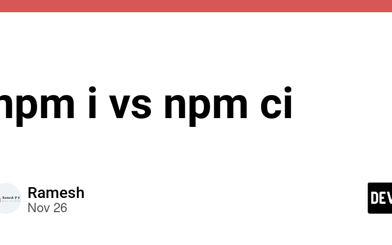 npm i vs npm ci