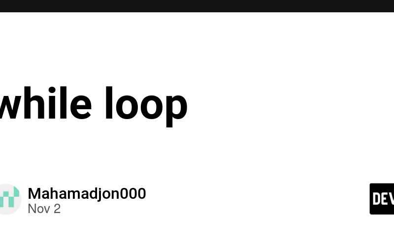 while loop